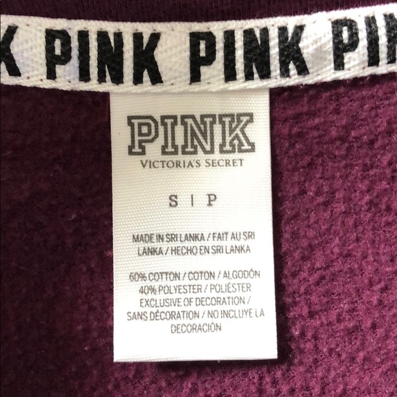 Pink VS crew neck half zip sweatshirt - Picture 4 of 4